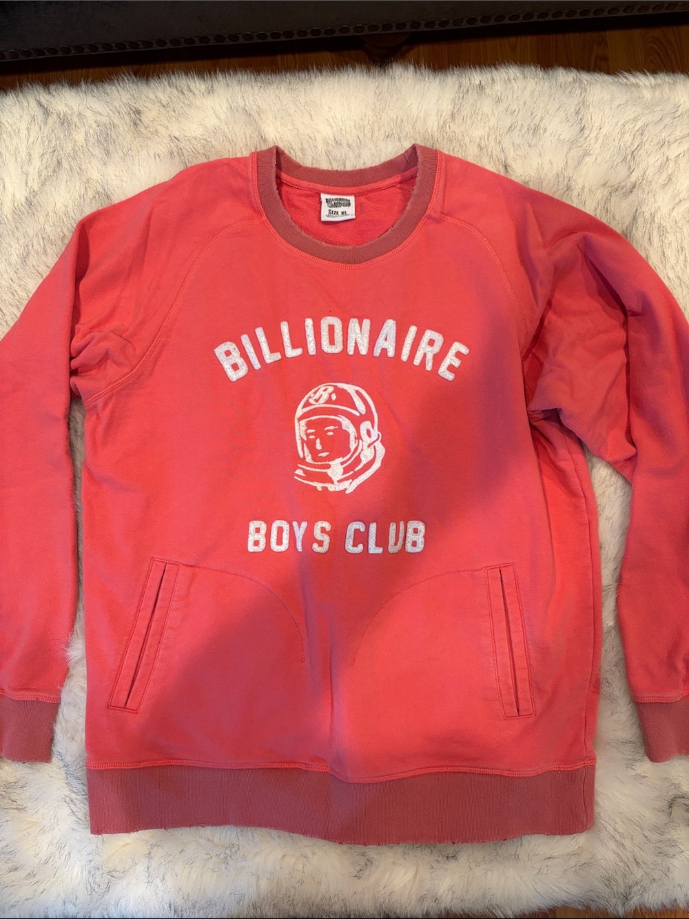 Billionaire Boys Club Coral-Pink Pullover Sweatshirt